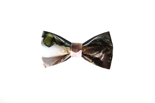 leaf print bow tie