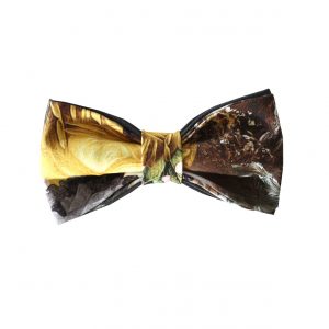 yellow print bow tie