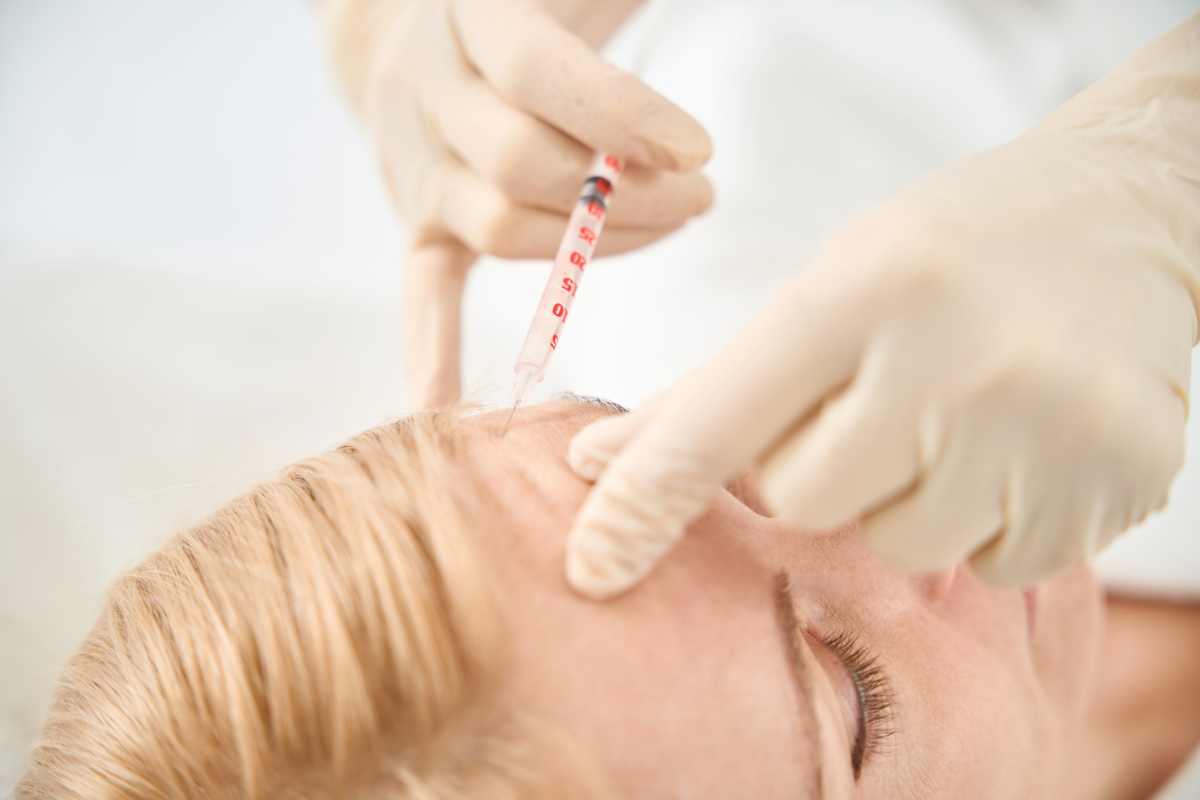 injectare botox in riduri frunte