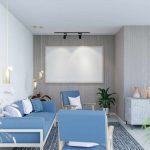 amenajare living mic cu accente de culoare