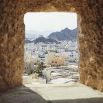 The city of Muscat in Oman, seen from the fort