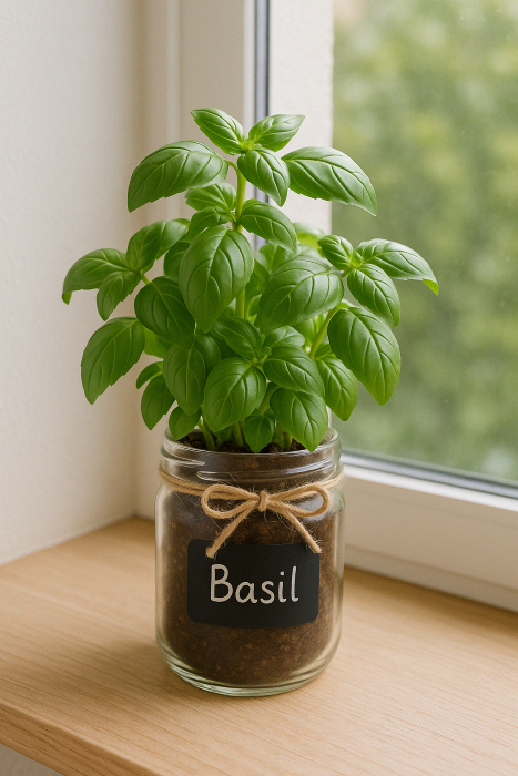 Pots for aromatic plants from jars