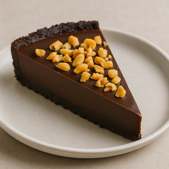 Chocolate and peanut butter tart