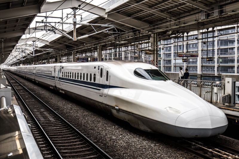 shinkansen train in Japan