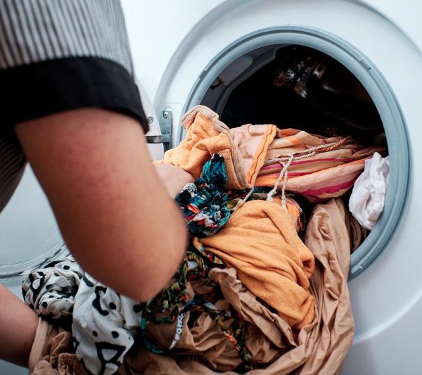 How many rotations are clothes washed at?