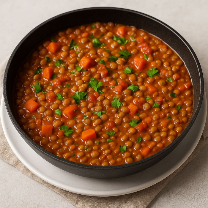 One-pan lentil stew