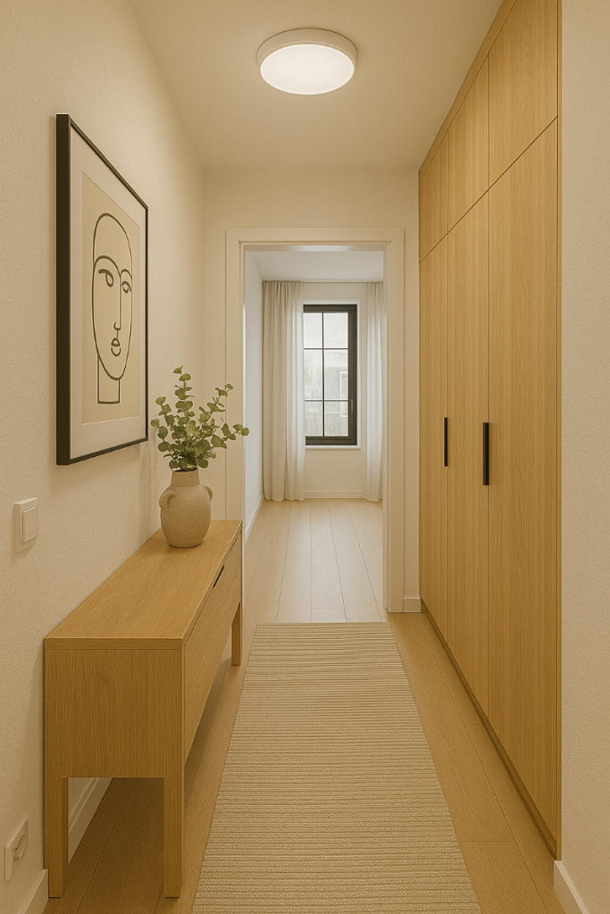 hol cu usi glisante pentru spatiu ingust