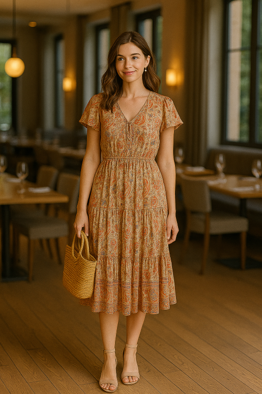 boho outfit for restaurant party