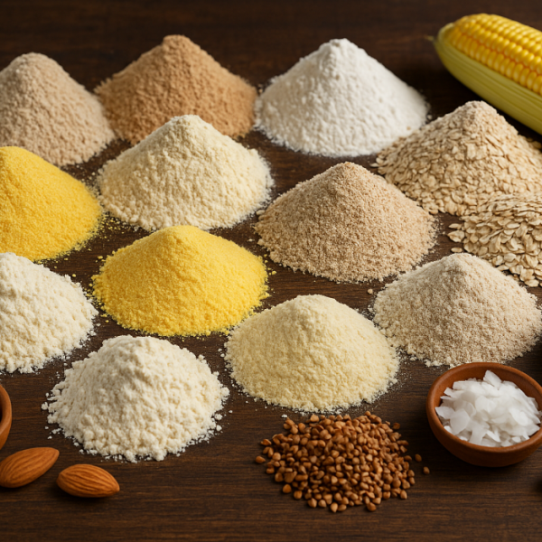 faina de diferite tipuri, puse pe masa