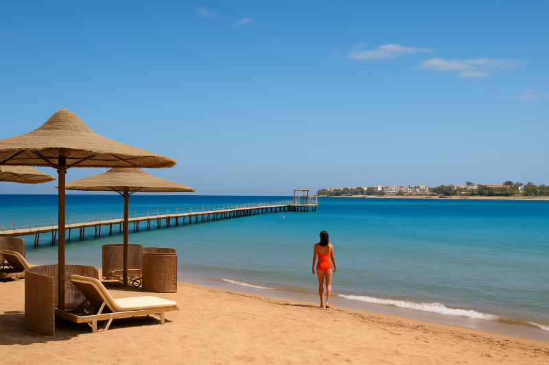 plajă în Egipt în decembrie