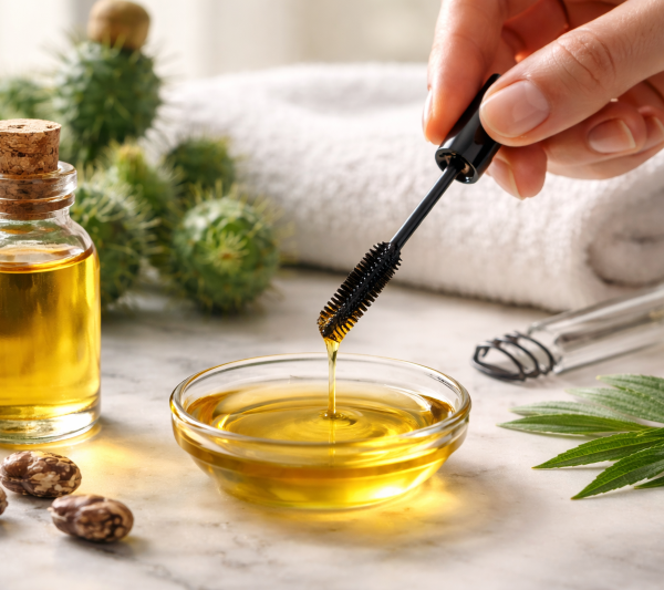 Castor oil beauty treatment for eyelashes