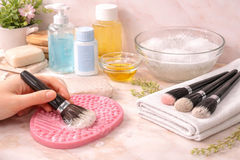 Makeup brush cleaner