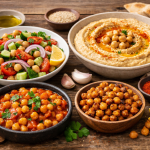 Meniu cu năut pe masă rustică