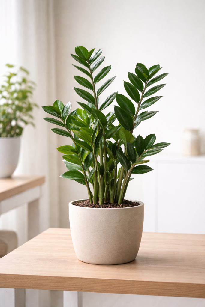 Zamioculcas evergreen plant 