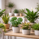 Plante de apartament nepretentioase într-o cameră luminoasă
