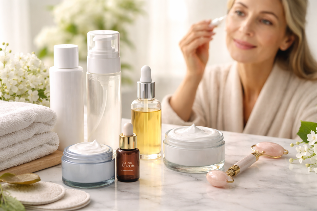 Skincare ritual for mature skin