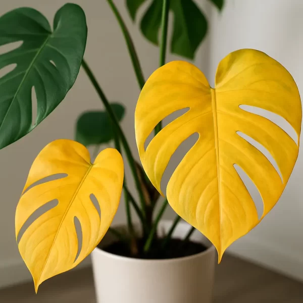 Monstera cu frunze galbene: cauze si solutii