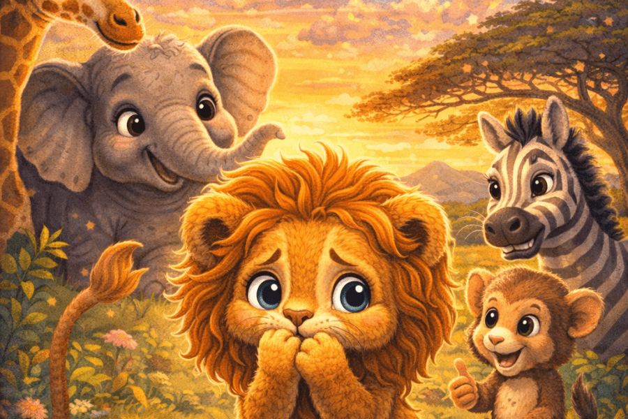 Audiobook Leul Curajel care nu voia să răcnească