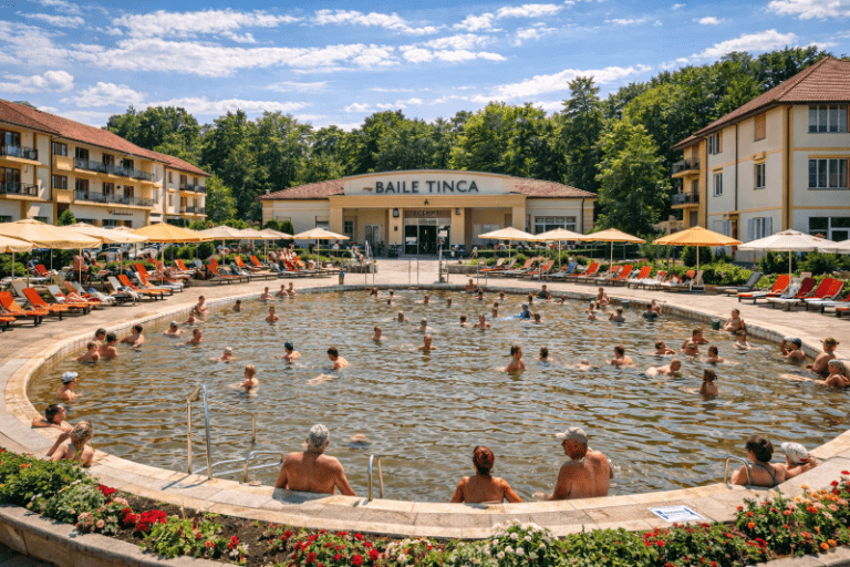Băile Tinca - zi însorită la piscină