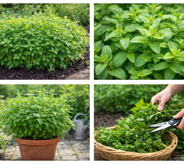 Colaj cu plante de mentă