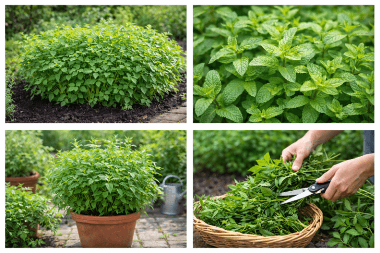 Colaj cu plante de mentă