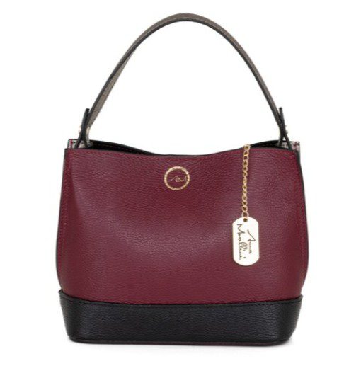 Leather bag with handle Letteria