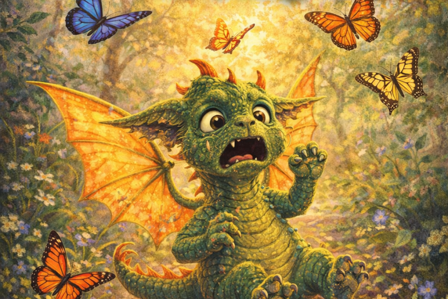 audiobook the Fluttering Dragon Who Was Afraid of Butterflies