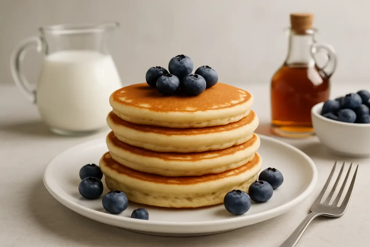 Fluffy pancakes in 15 minutes, no stress