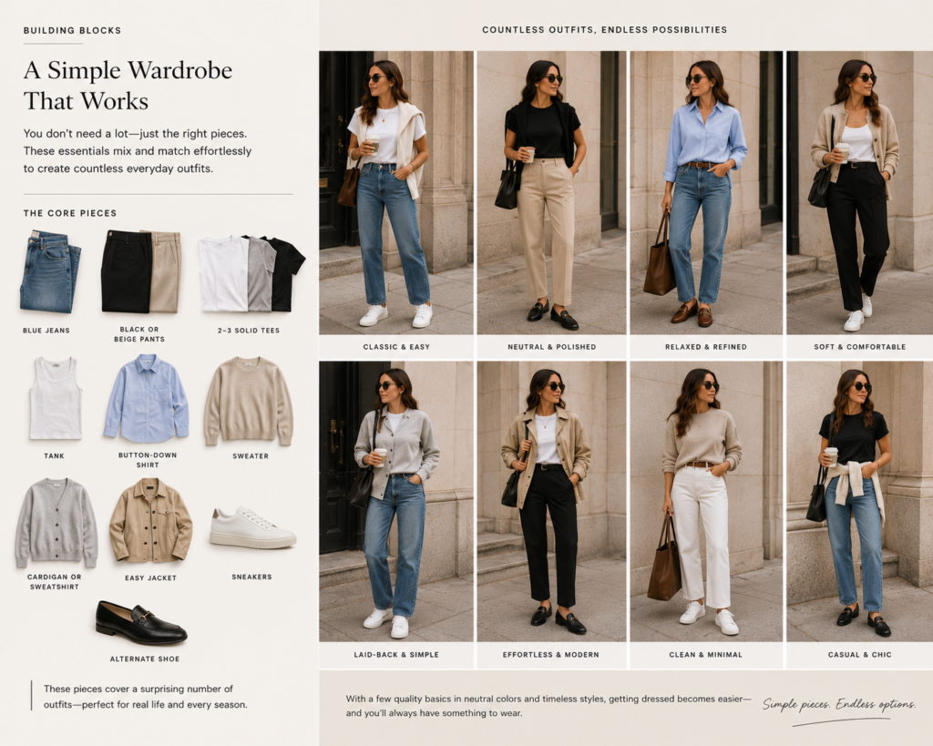 essential wardrobe pieces for a simple style