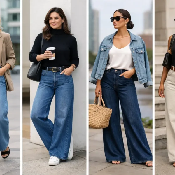 12 Wide Leg Jeans Outfits That Always Work